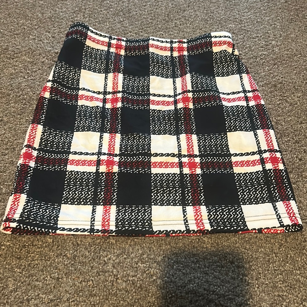 plated mini skirt